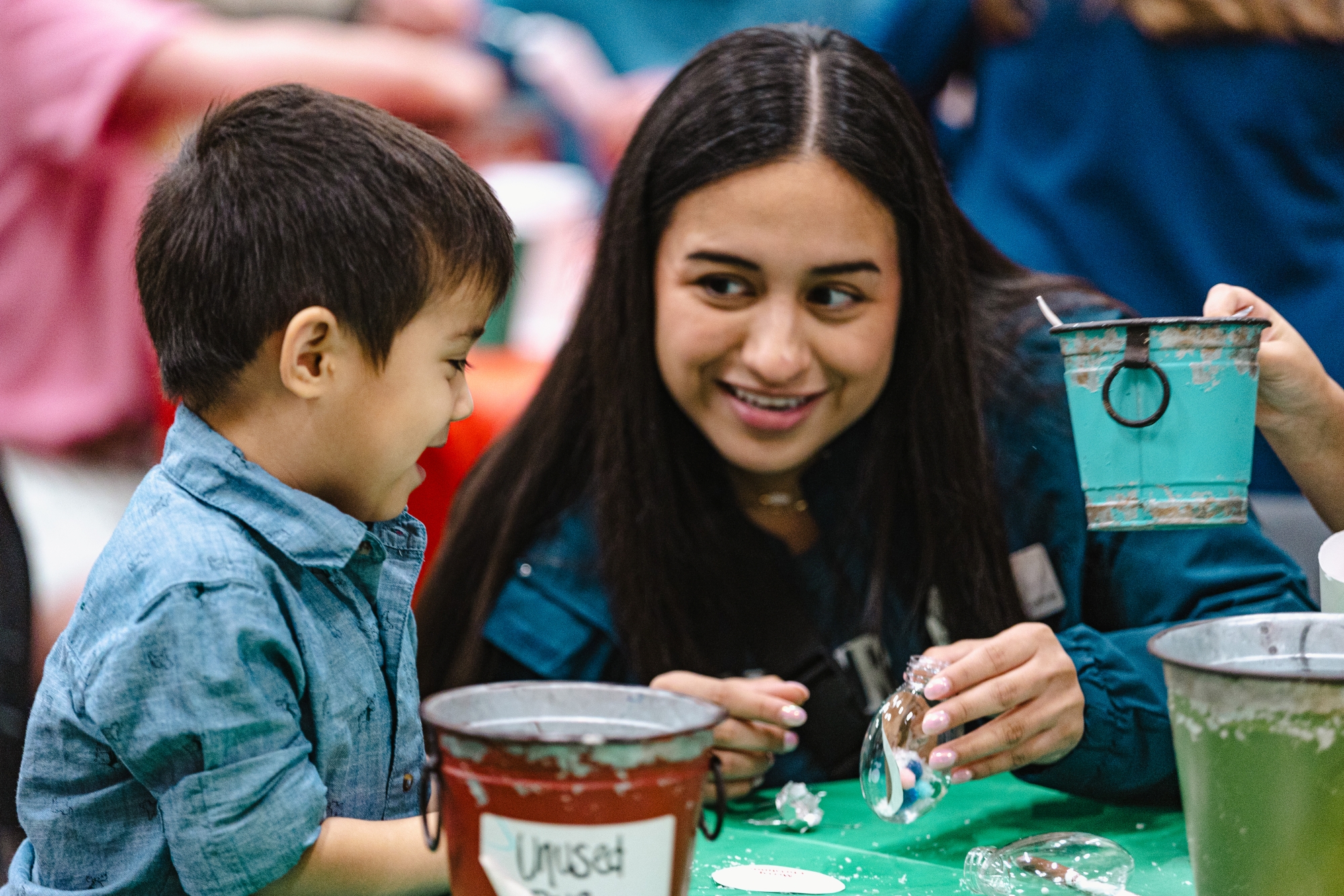 HFBC kids playing with volunteers